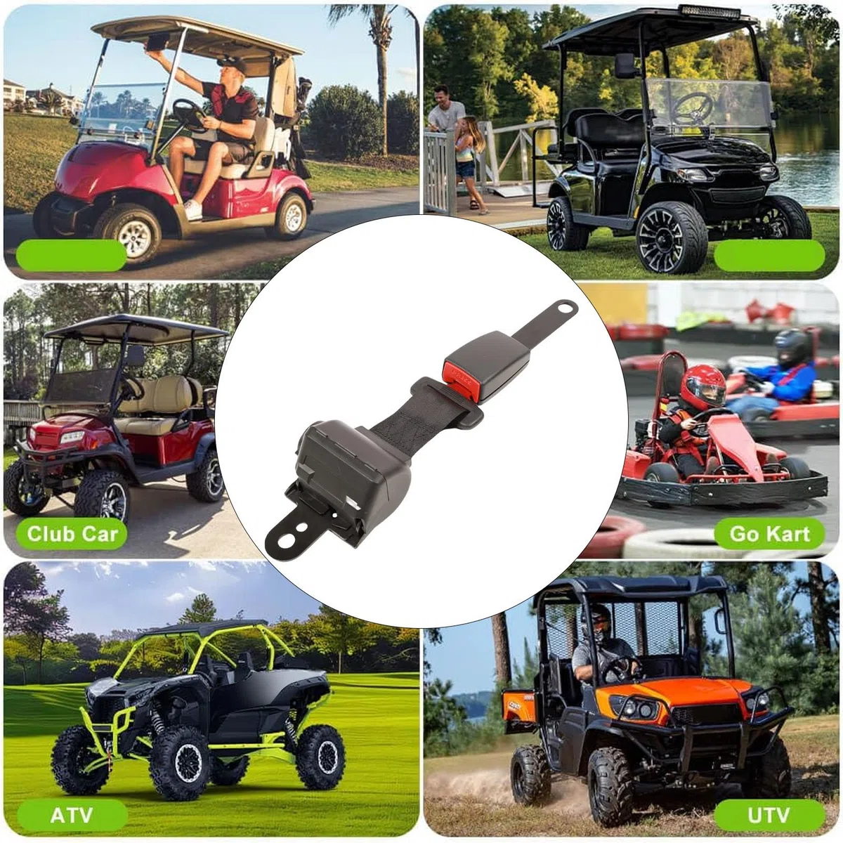 Yosoo Health Gear Corturón de Seguridad de la Carretilla Elevadora Buena Resistencia de Asientos de Tractor Colapsados ​​ajustables para Ingeniería y Jardinería