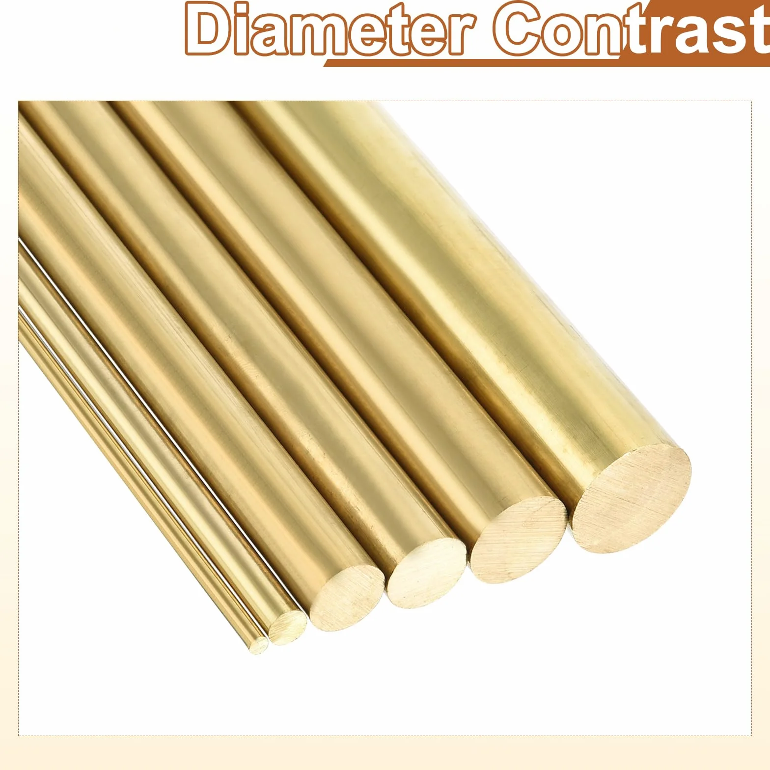 QUARKZMAN 1 Pcs 55/64"(22mm) Diámetro Barra Redonda Maciza De Latón, 6"(153mm) Longitud Barra De Latón H62 Para Tornería Material Para Construcción Industria Y Manualidades DIY