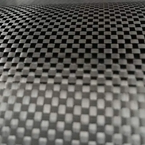 3K Plain 200g 50X200cm Tejido de tela de tela de fibra de carbono negro - Paquete de tubo