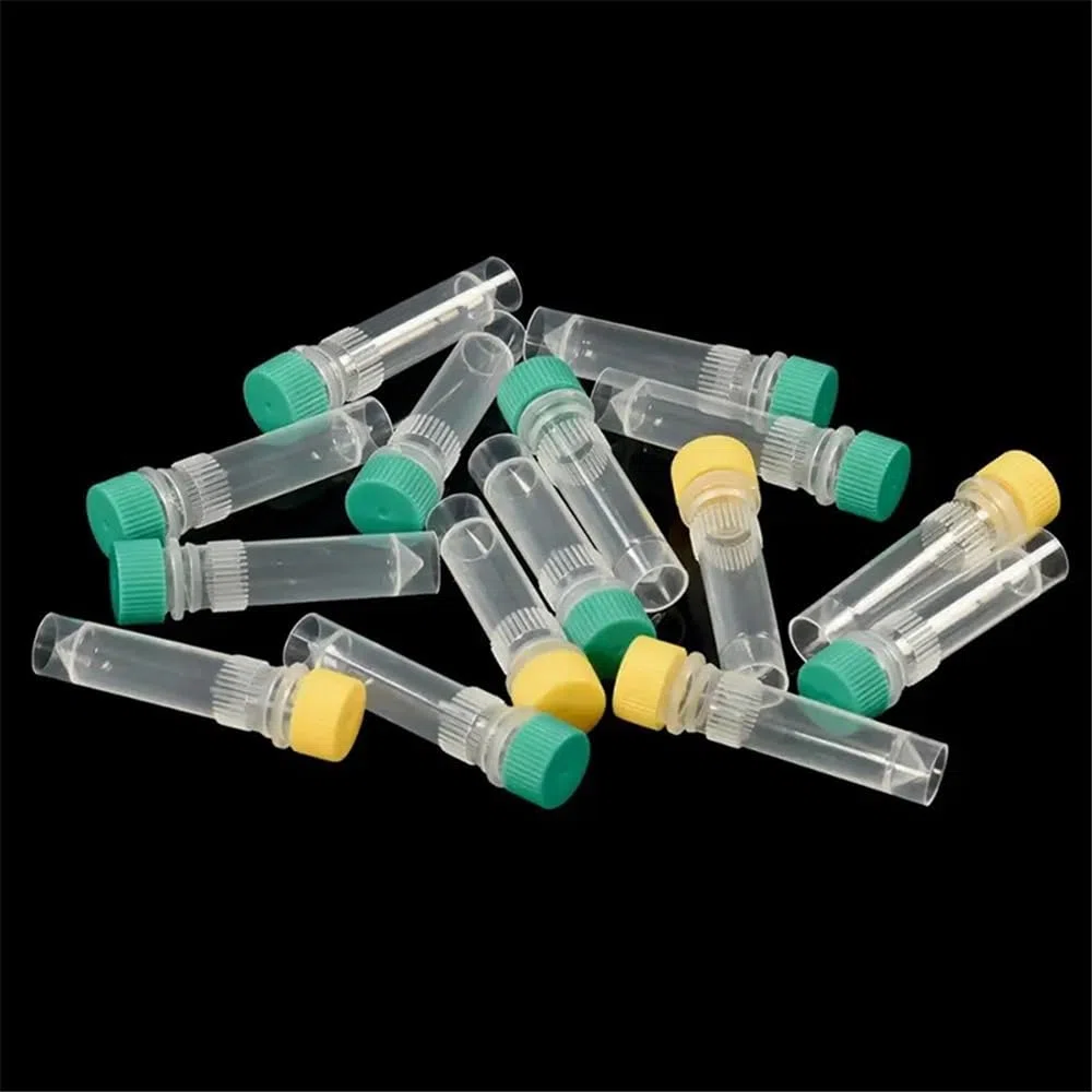 Cristalería de Laboratorio 100 tubos de criopreservación de 1,5 ml, tubos de laboratorio, tubos de centrífuga, criotubos for laboratorio con tapa
