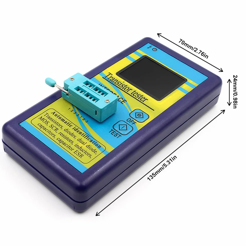 DollaTek M328 Multipropósito Transistortester Diodo Resistencia ESR Capacidad Medidor LCR