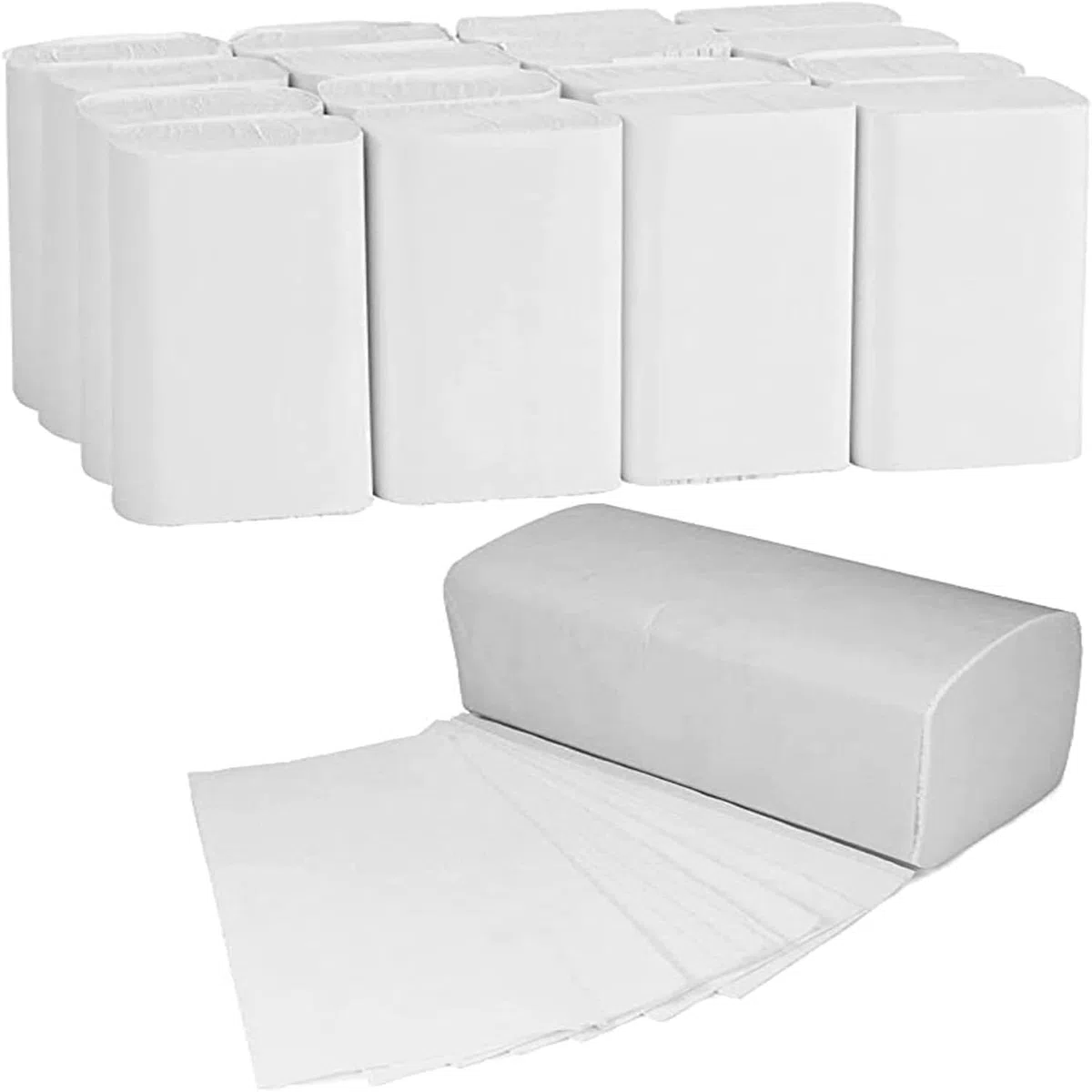 Toallas Desechables Zig Zag - Papel Secamanos Doble Capa Laminadas - Caja de 3000 unidades