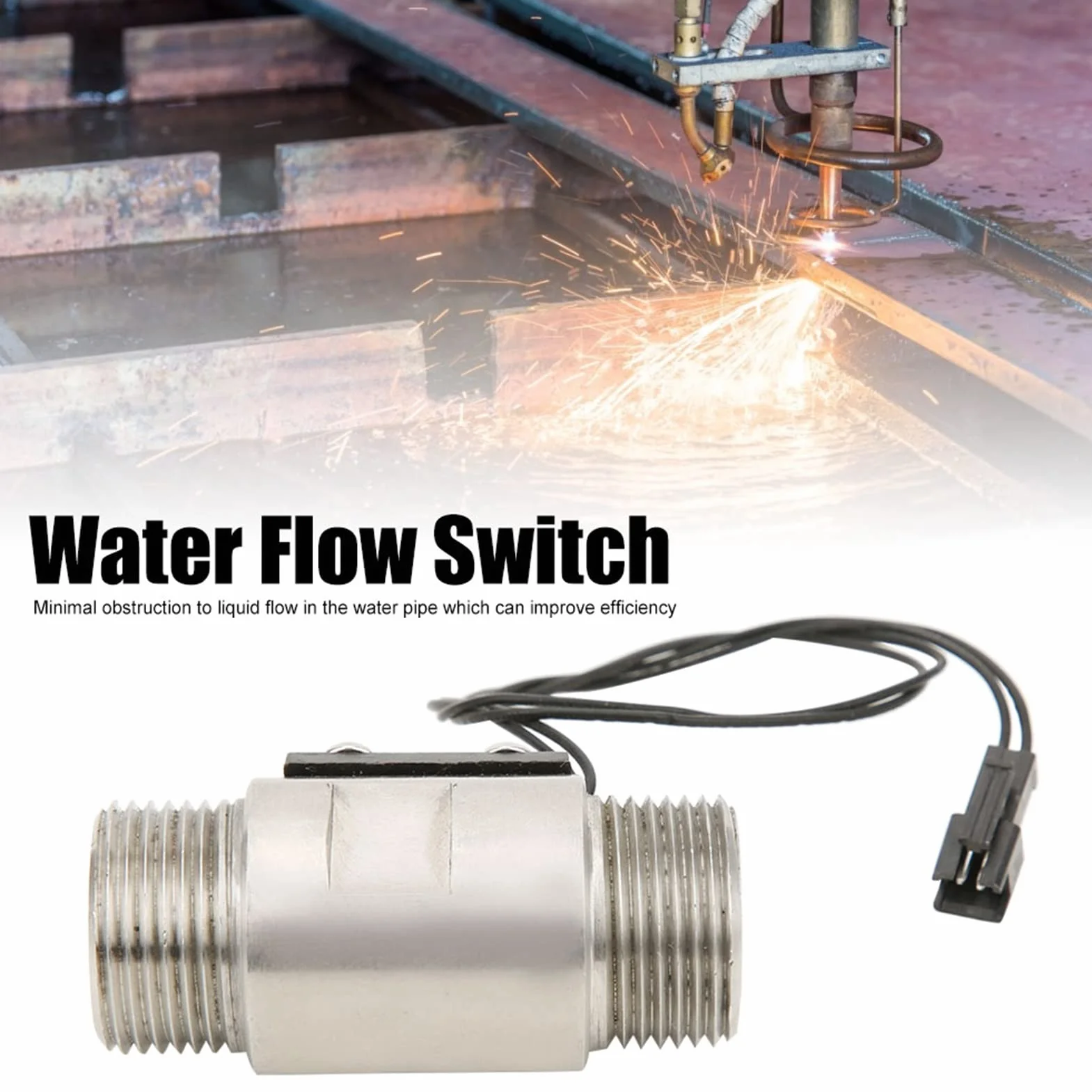 Interruptor de Flujo de Agua de Acero Inoxidable ,FÁCIL de Instalar Sensor de Flujo de Agua para Agua