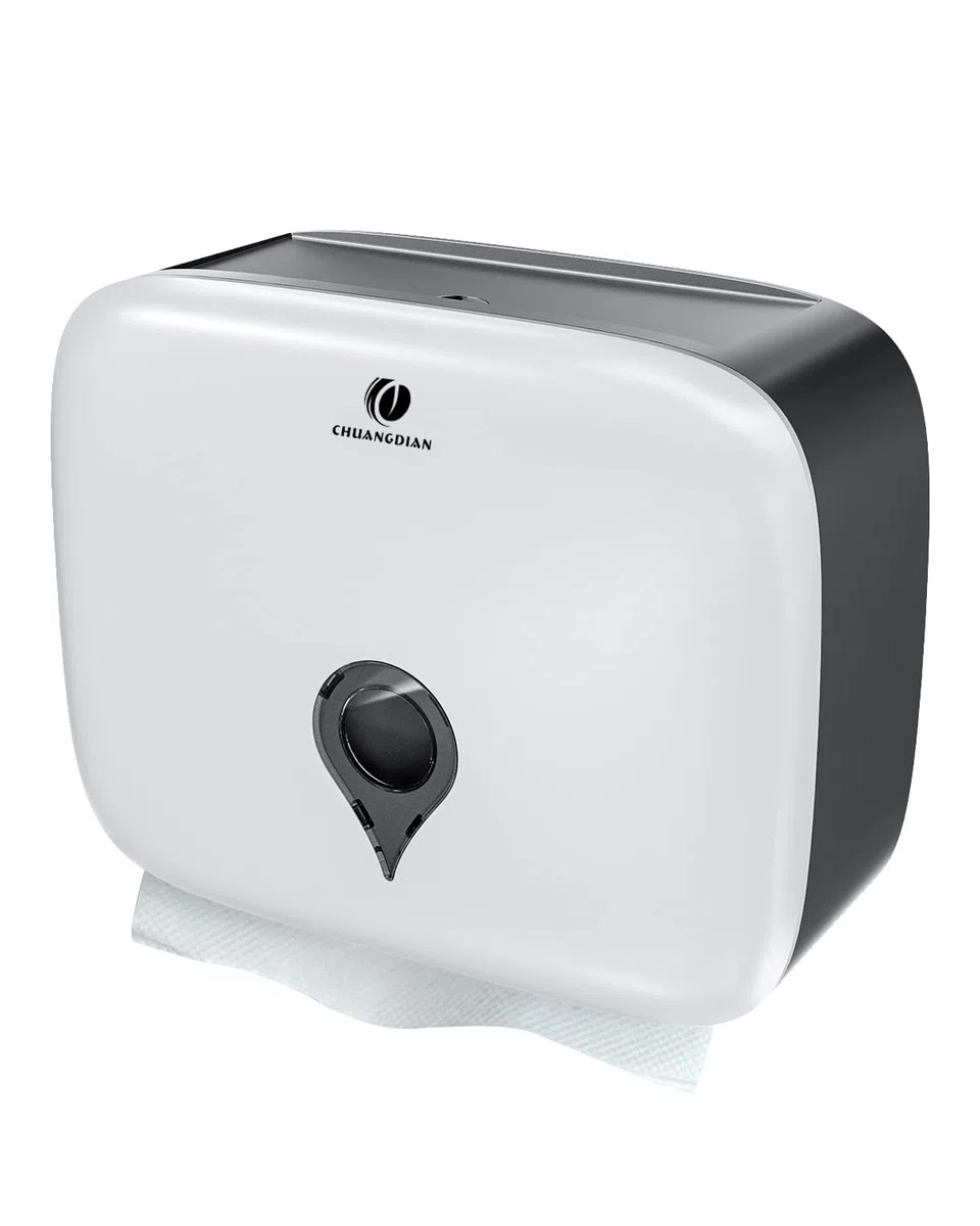 Dispensador de Toallas de Papel para Montaje en Pared para el baño de la Cocina del hogar, dispensador de Toallas de Mano Comercial para Toallas de Papel multiplegadas/triples/N plegadas (Blanco)