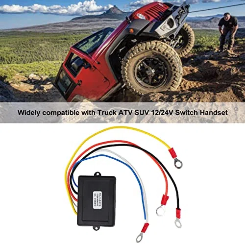 Akozon Kit de Control Remoto de Cabrestante Inalámbrico, 12V 24V Kit de Receptor de Interruptor de Control Remoto de Cabrestante Inalámbrico Universal para Camión ATV SUV