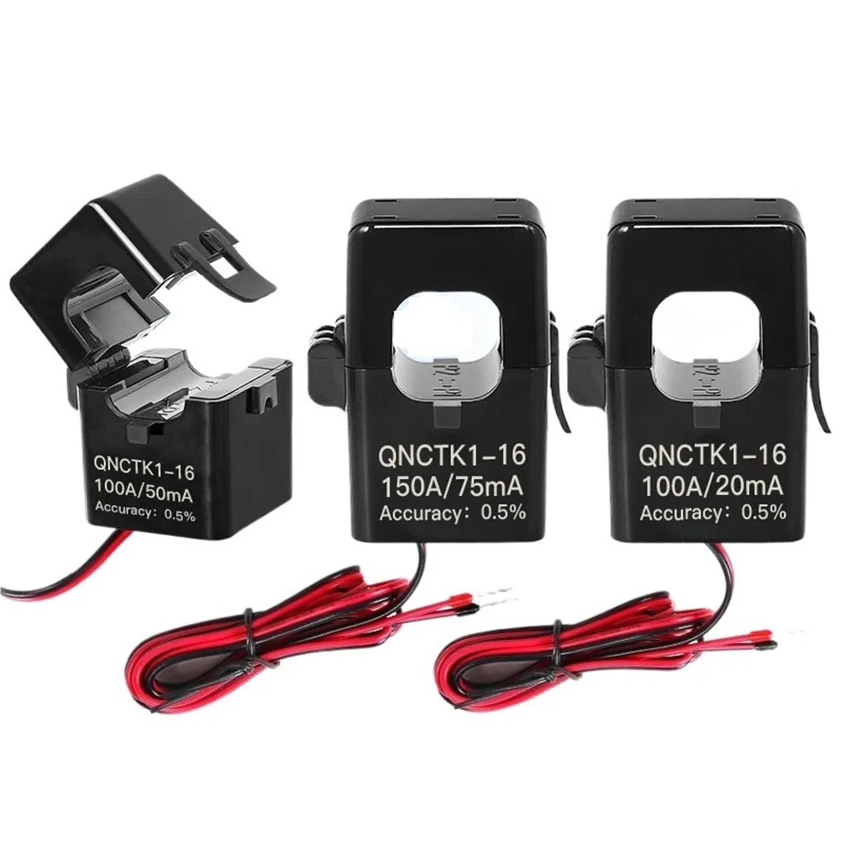 Transformador de corriente 100A 50mA 40mA 50A 25mA 33.3mA 20mA 100a 100mA 2000 Sensor dividido 1 unidad(QNCTK1-16 100A-50mA)