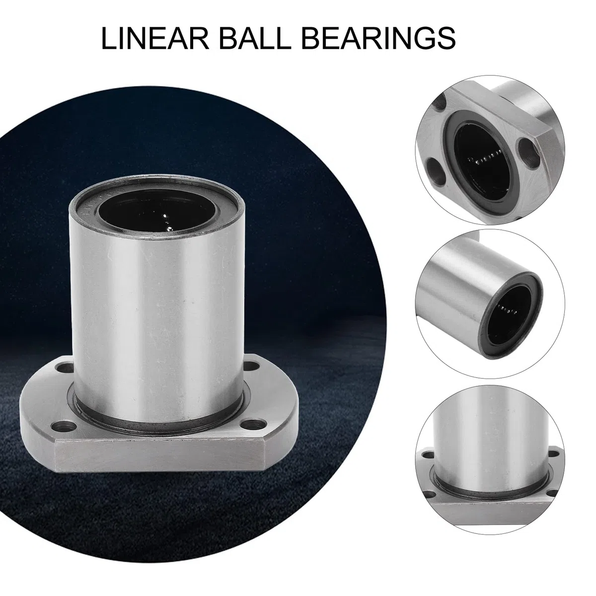 2 uds rodamientos lineales con brida, piezas de repuesto de rodamientos lineales diámetro interior 30mm para eje de movimiento lineal Cnc
