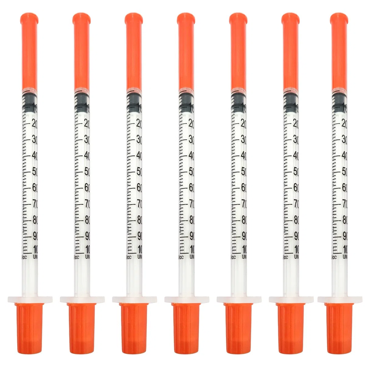 Paquete de 50 jeringas de plástico de 1 ml con 31G 0.3x13mm, herramientas de medición de usos múltiples, accesorios de laboratorio, embalaje sellado individualmente (50 PIEZAS)
