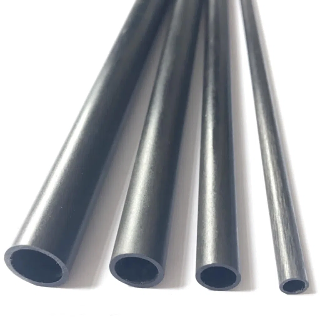Tubo de fibra de vidrio negro, hueco, de alta resistencia, 500 mm de longitud (4 piezas)(8x6x500mm)