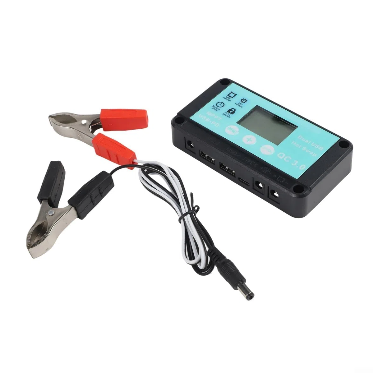 Kit de panel solar de 100 W con controlador, marco de aluminio IP67 módulo resistente a la intemperie para RV fuera de la red de carga de 12 V/24 V, sistema de energía alternativo para hogar y jardín