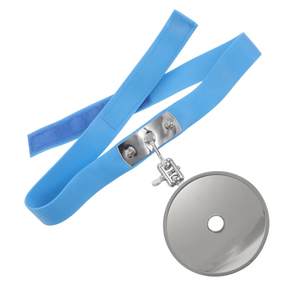 Anneome Espejo Reflector Frontal Médico Banda Ajustable para Cabeza, Acero Inoxidable y Silicona, Ángulo Regulable, Fácil de Limpiar para Uso Clínico y Quirúrgico