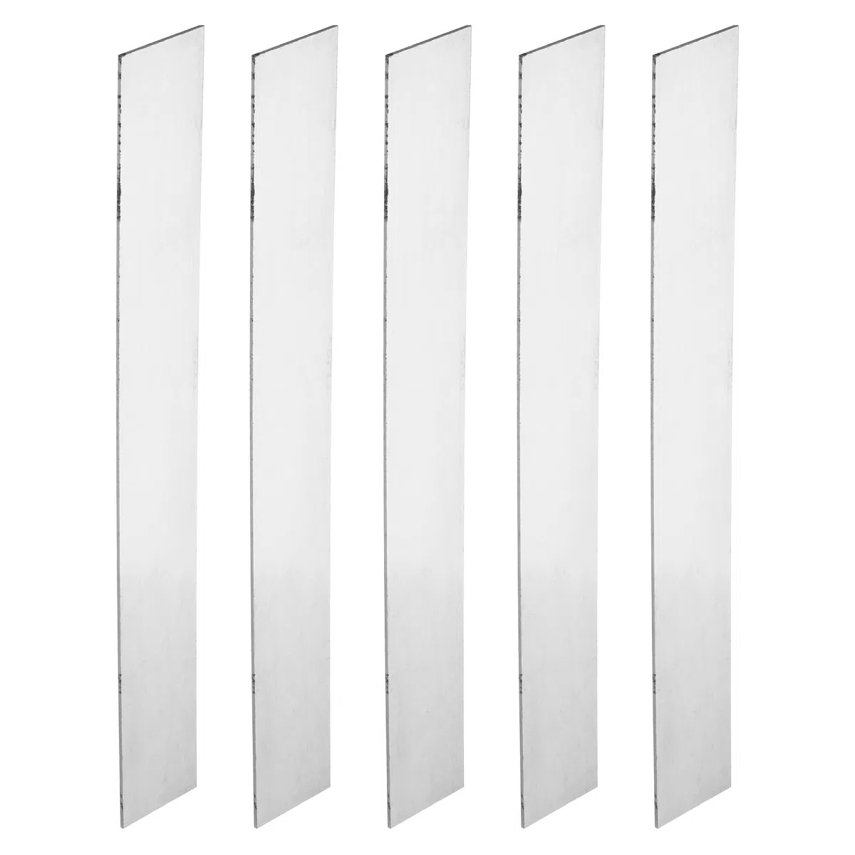 PATIKIL Barra Plana de Acero 15N20, 5pcs, 305x38x1.5mm(L*An*G) Material para Fabricación de Cuchillos para Bricolaje en Blanco Hoja Metal, Profesional y Aficionado Uso, Plateado