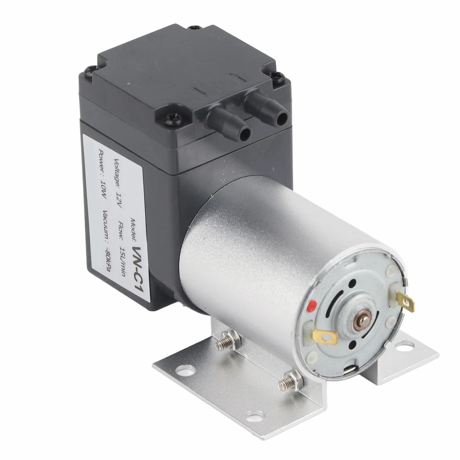 Bomba de Succión de Vacío de Presión Negativa con Soporte, 10W DC12V/24V para Análisis y Muestreo de Gas (DC12V)