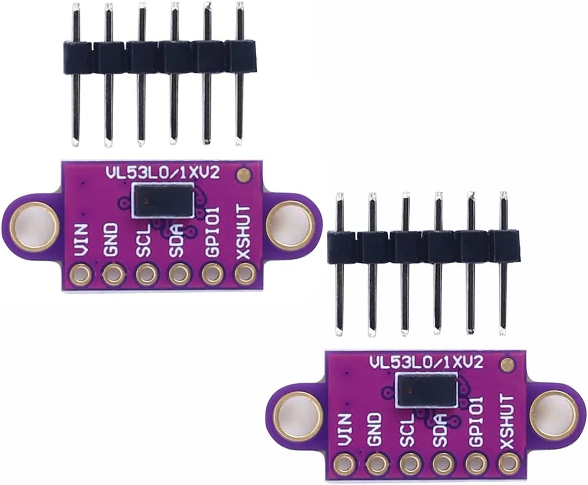 VL53L0X Sensor de Distancia de Tiempo de Vuelo Medición de Distancia Láser ToF 940nm Módulo de Detección Láser para Arduino (2PCS)