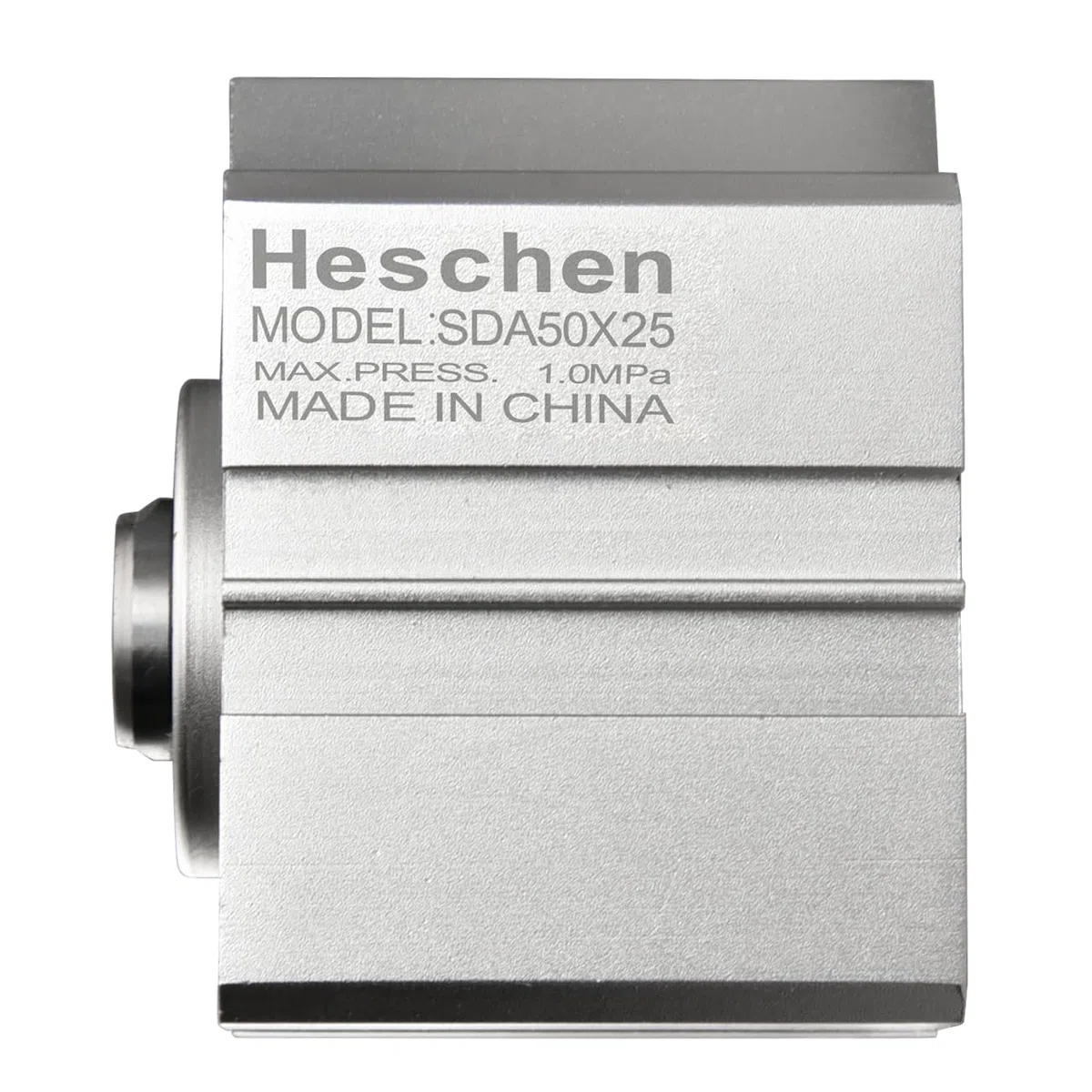 Heschen Cilindro de aire de aluminio compacto neumático, SDA 50-25, diámetro 50mm, carrera 25mm, tamaño de puerto PT1/4 '', efecto doble