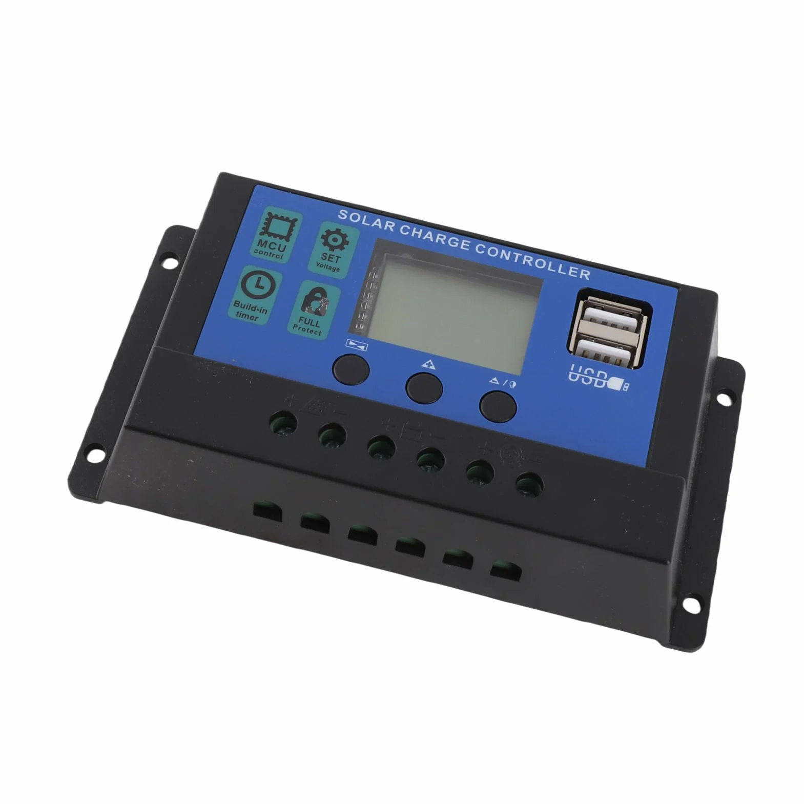 60A/50A/40A/30A/20A/10A 12V 24V Controlador de carga solar automático Controlador PWM(50A)regulador placa solar 12v