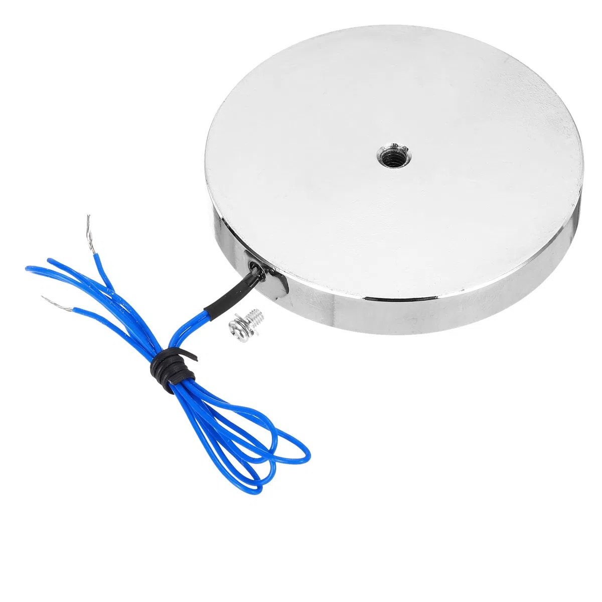 QUARKZMAN Electroimán Solenoide DC 12V 9.5W 55LB/25Kg Imán Eléctrico Redondo Imán De Elevación Eléctrico 70x10mm Para Equipos De Automatización