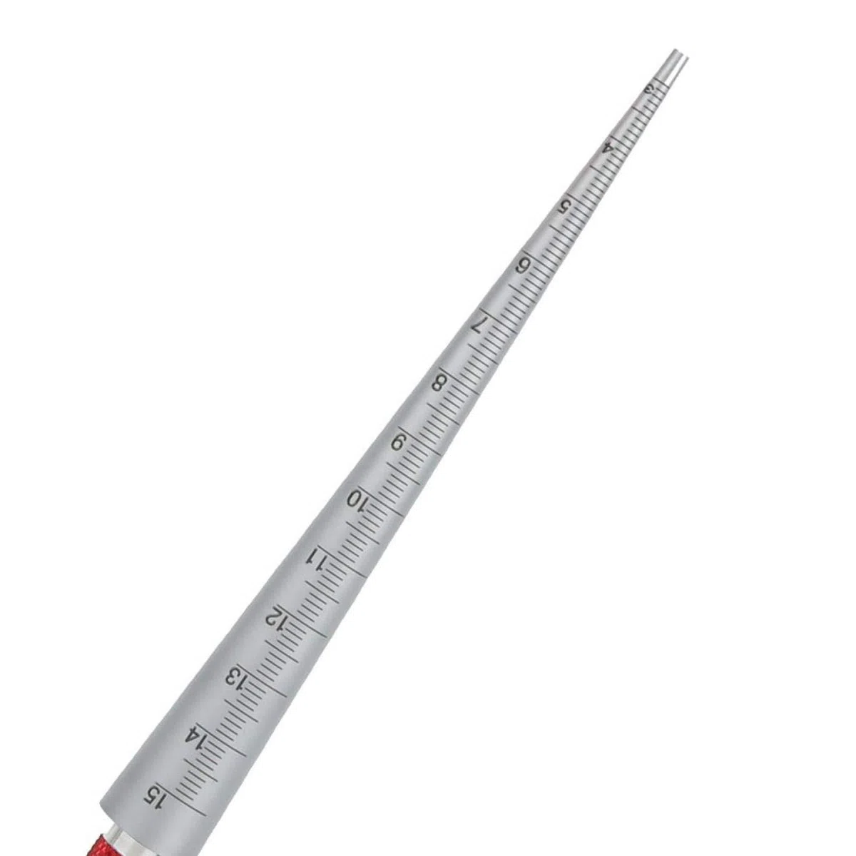 Medidor de apertura, regla cónica, orificio preciso, material de acero inoxidable para piezas de paredes delgadas, diámetros interiores tubos de plástico (3-15 mm)