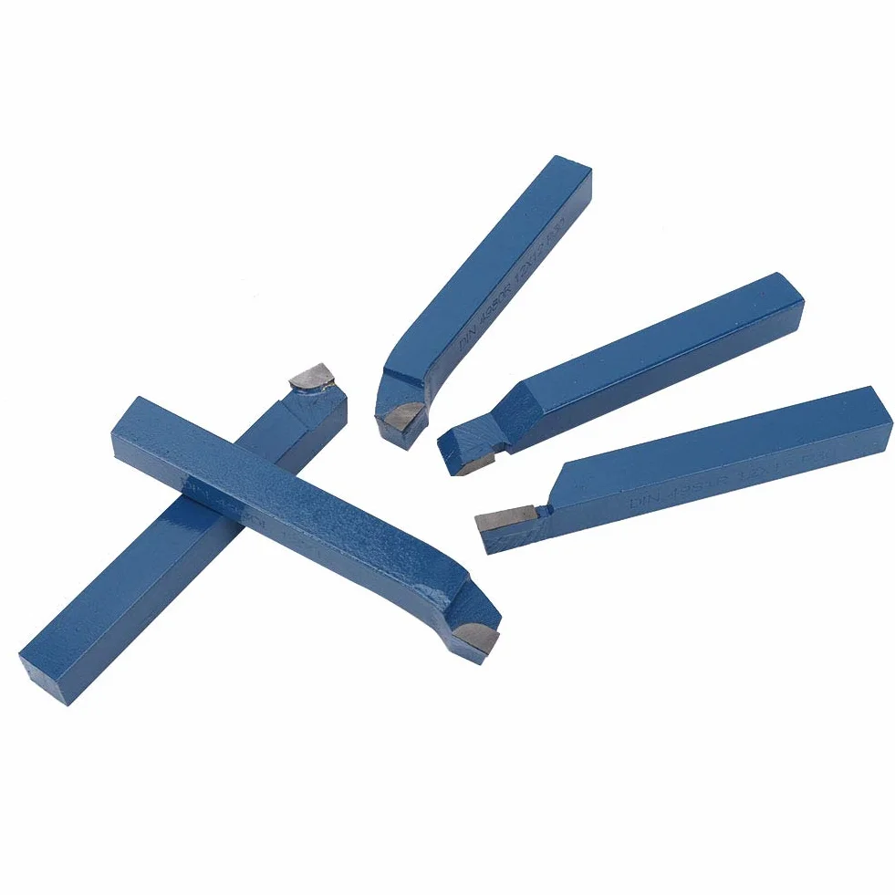 Juego herramientas torno 5piezas, cabezal soldadura carburo herramienta torneado máquina ensamblaje piezas corte insertos torneado para procesamiento tornos industri(16x16mm)
