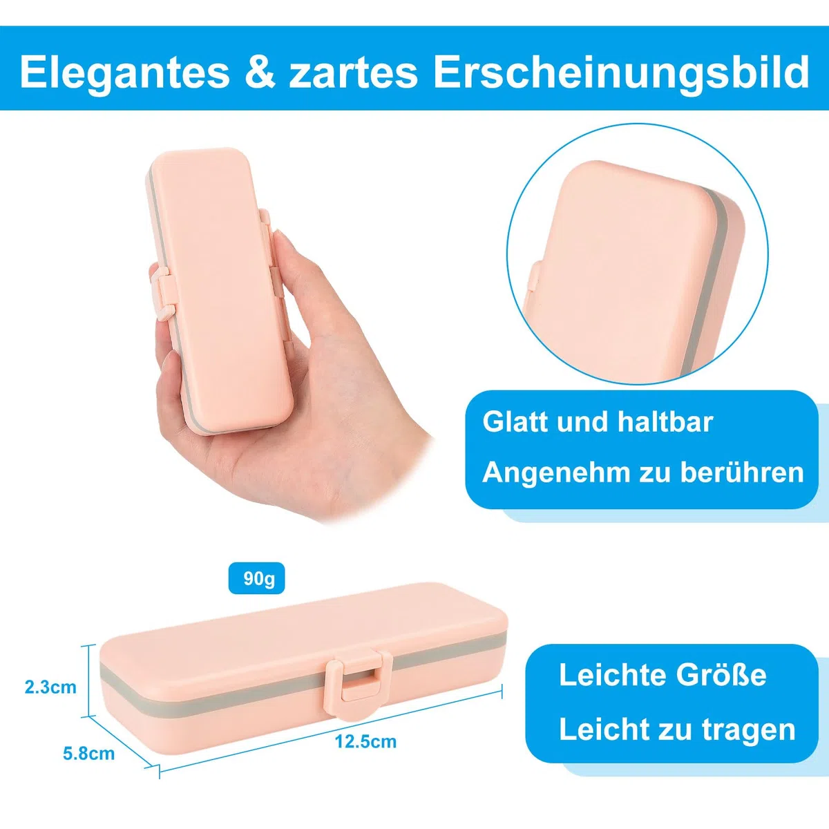 iGuerburn Funda rígida para AliveCor KardiaMobile 6 Lead Personal ECG, monitor de corazón, funda para KardiaMobile 6L ECG (rosa)