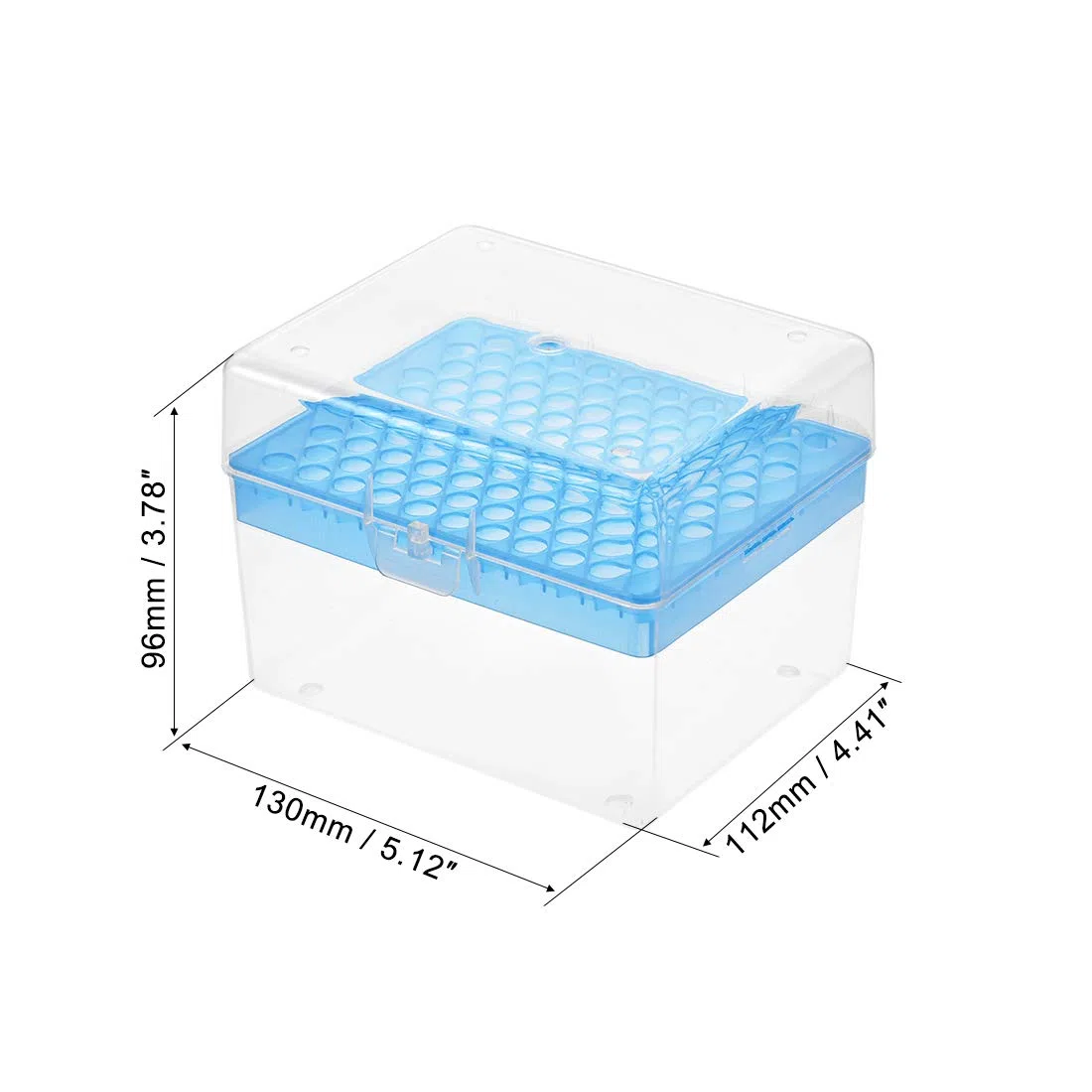 sourcing map - Caja de puntas de pipeta (polipropileno, 100 pozos, para pipetas de 1 ml/1000 ul, diámetro de orificio de 8,5 mm, 2 unidades)