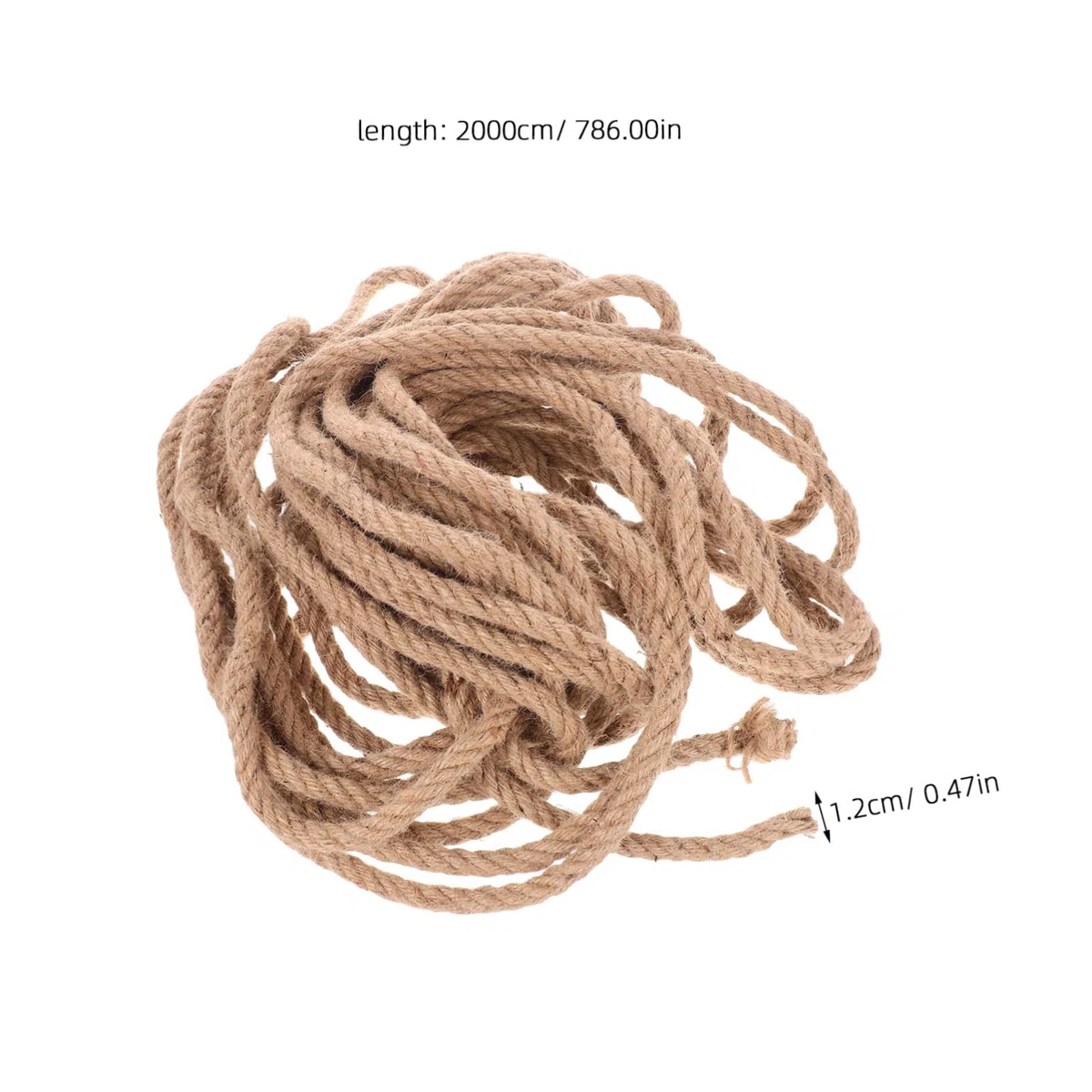 BESTonZON Cuerda de Yute para Carga de 20 M Alta Capacidad de Carga y Grosor Resistente, Adecuado para Decoración del Hogar y Uso al Aire Libre