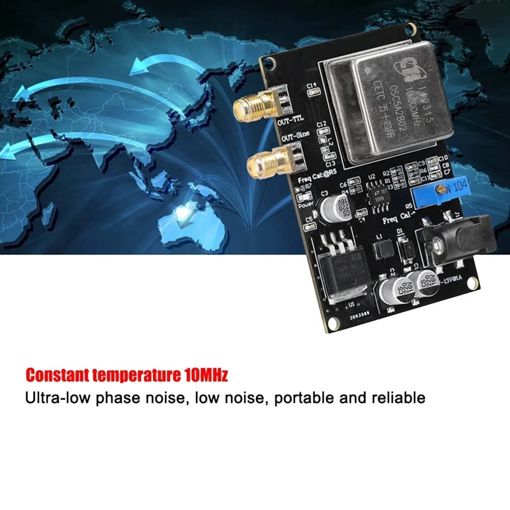 SUNXUE MóDulo de Referencia de Frecuencia OCXO de 10 MHz Medidor de Frecuencia Negro Ruido de Fase Bajo para Medidor de Frecuencia de Decodificador de Sonido