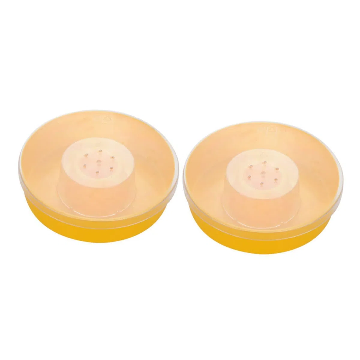 Toyvian 2 Comederos Redondos Amarillos Prácticos y Fáciles de Limpiar para Abejas de Plástico Herramienta de Apicultura Adecuado para Alimentación Rápida