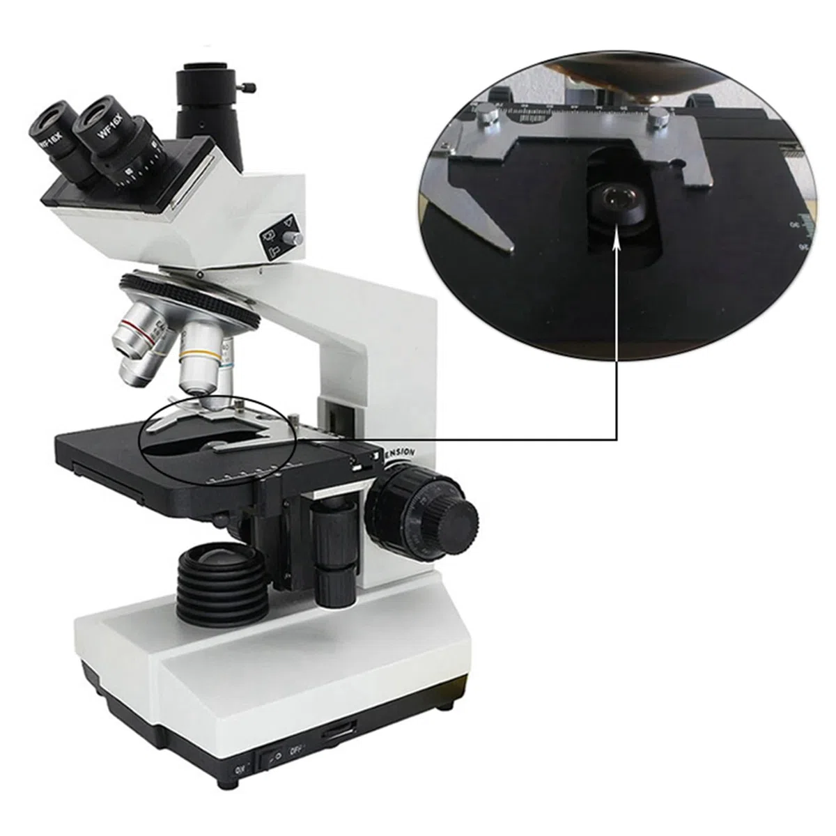 2X Condensador Abbe de Microscopio (NA1.25) Accesorios ópticos con diafragma variable para luz convergente de campo