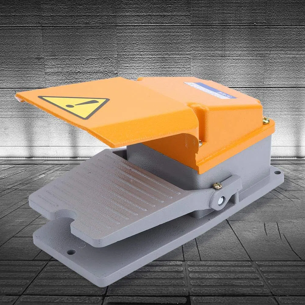 Controlador de pie de carcasa de aluminio industrial interruptor de pedal con contacto instant¨¢neo para equipo de m¨¢quina herramienta