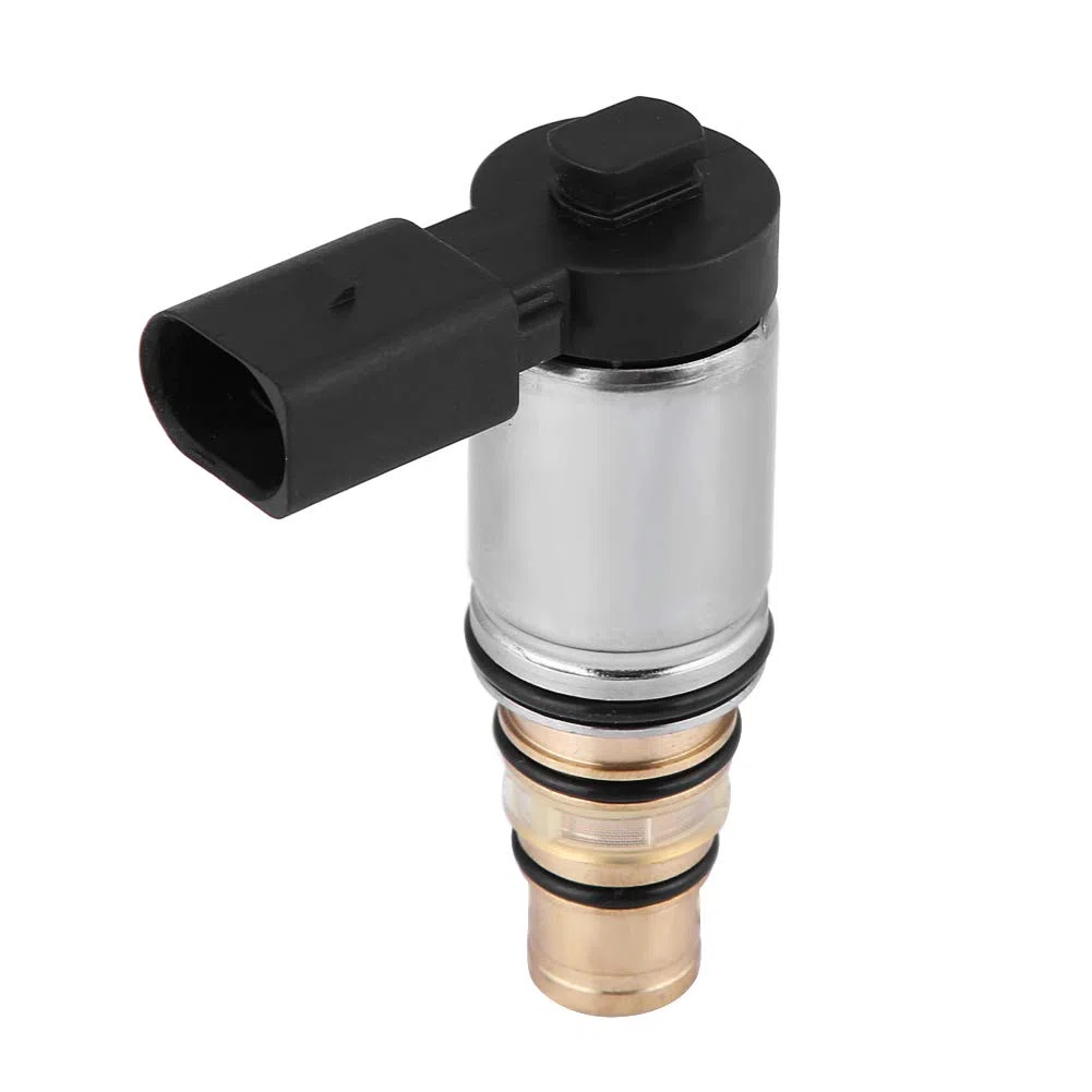 Tbest Válvula de Control de Aire Acondicionado de CA, Reemplazo de Válvula Solenoide de Control de Compresor de CA para Sanden PXE16 PXE14 1K0260859F
