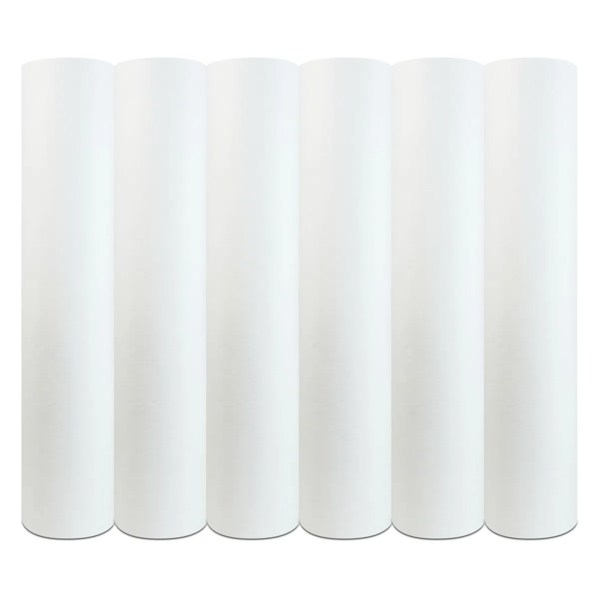 Rollos Papel Camilla Polipropileno Blanco 58 cm x 80 m | Papel de Camilla Precortado cada 40 cm (6 Rollos)
