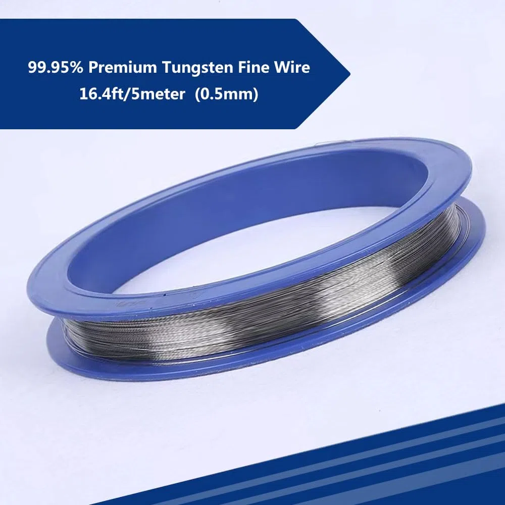 99.99% de diámetro del filamento de tungsteno, Alambre de tungsteno de Alta pureza, Alambre de electrodo, Bobina de Alambre de Metal, Alambre Calefactor eléctrico,0.5mm*5m