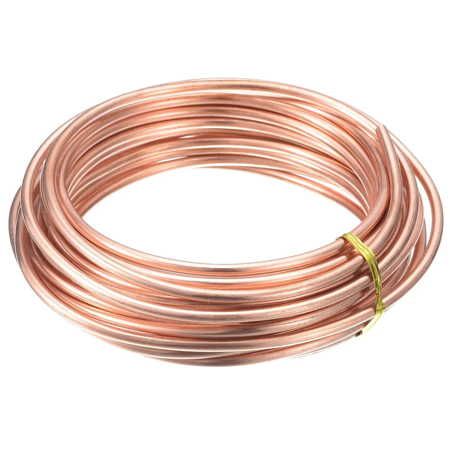 QUARKZMAN Alambre De Cobre Suave (Calibre 8, 19.5 Pies), Alambre De Cobre Desnudo 99.9% Puro 3mm Alambre Sólido Para Manualidades DIY Decoración Jardinería (6 Metros)