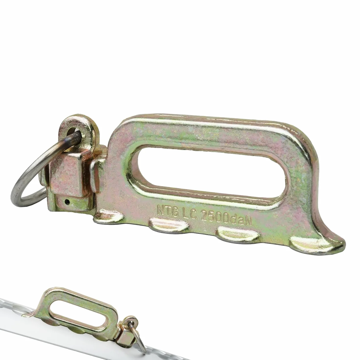 NTG Ajuste cuádruple – Robusto carril de aerolínea con 5000 daN – Herraje de extremo galvanizado para carril de amarre – Accesorios resistentes para asegurar la carga – 4 piezas