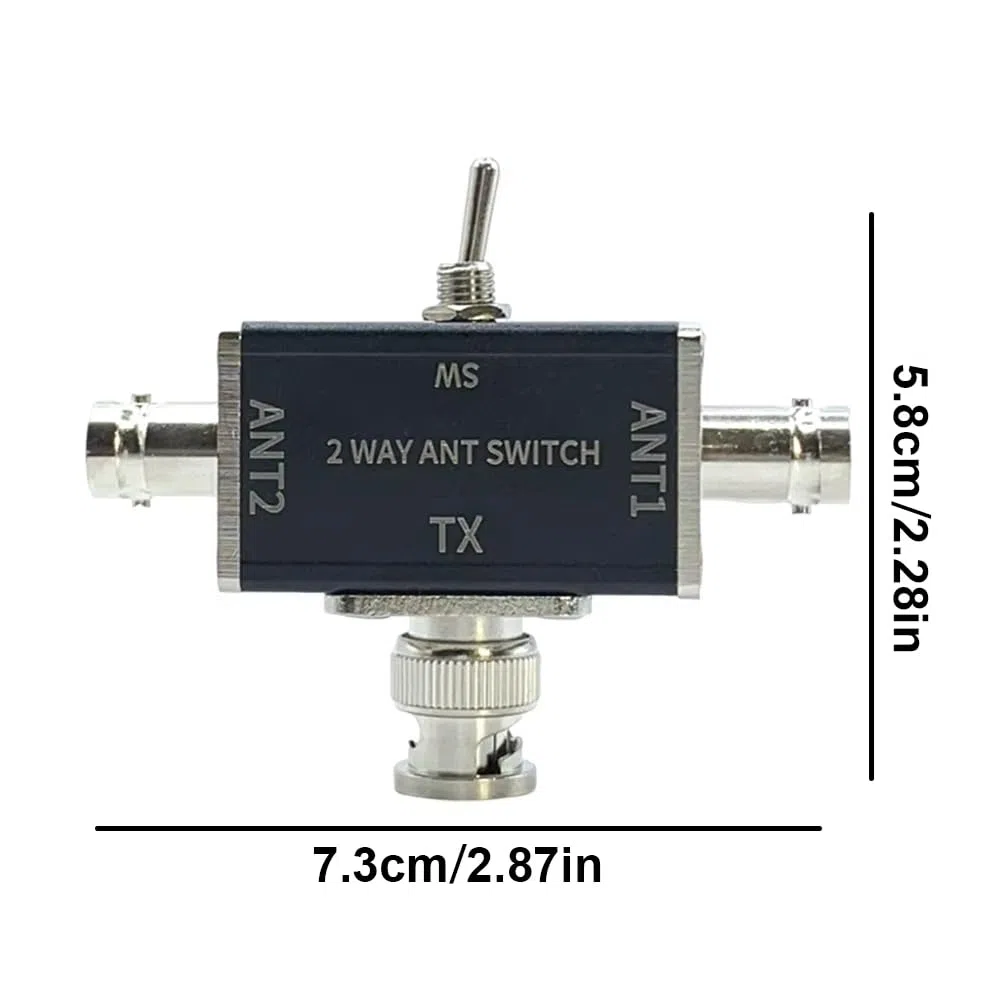 Conmutadores de Antena Coaxiales Manuales de 2 Vías, Conector de 100 W, 0-50 MHz, 1 Entrada y 2 Salidas con Protección de Apagado/A