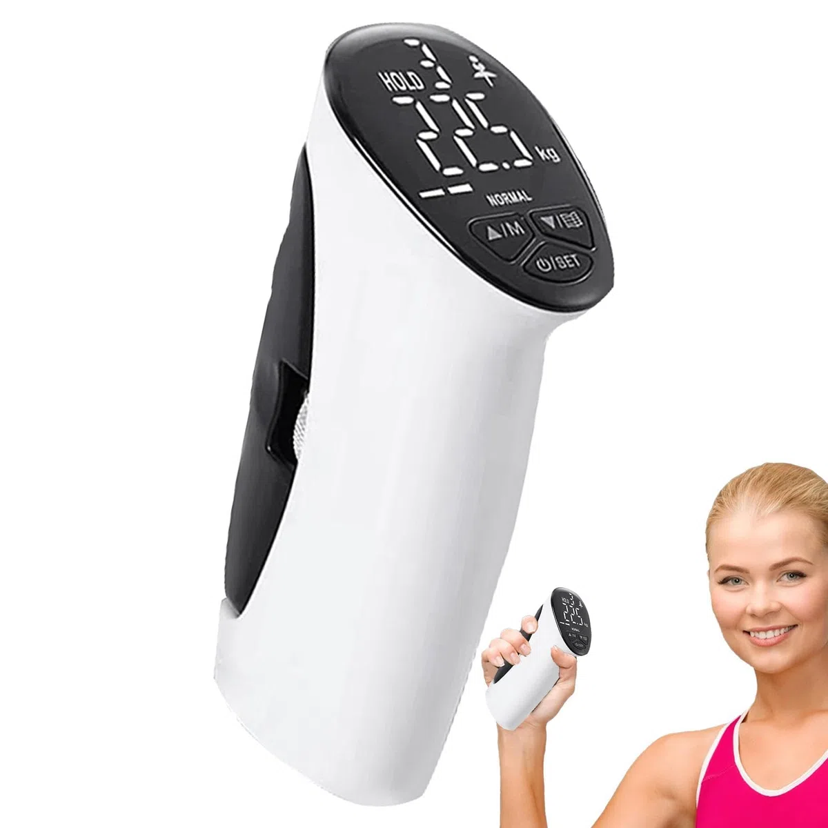 Dinamómetro de mano con pantalla LED, herramienta de medición de fuerza de agarre, probador digital de fuerza de agarre, medidor de fuerza de agarre portát , monitor de fuerza de agarre digital,