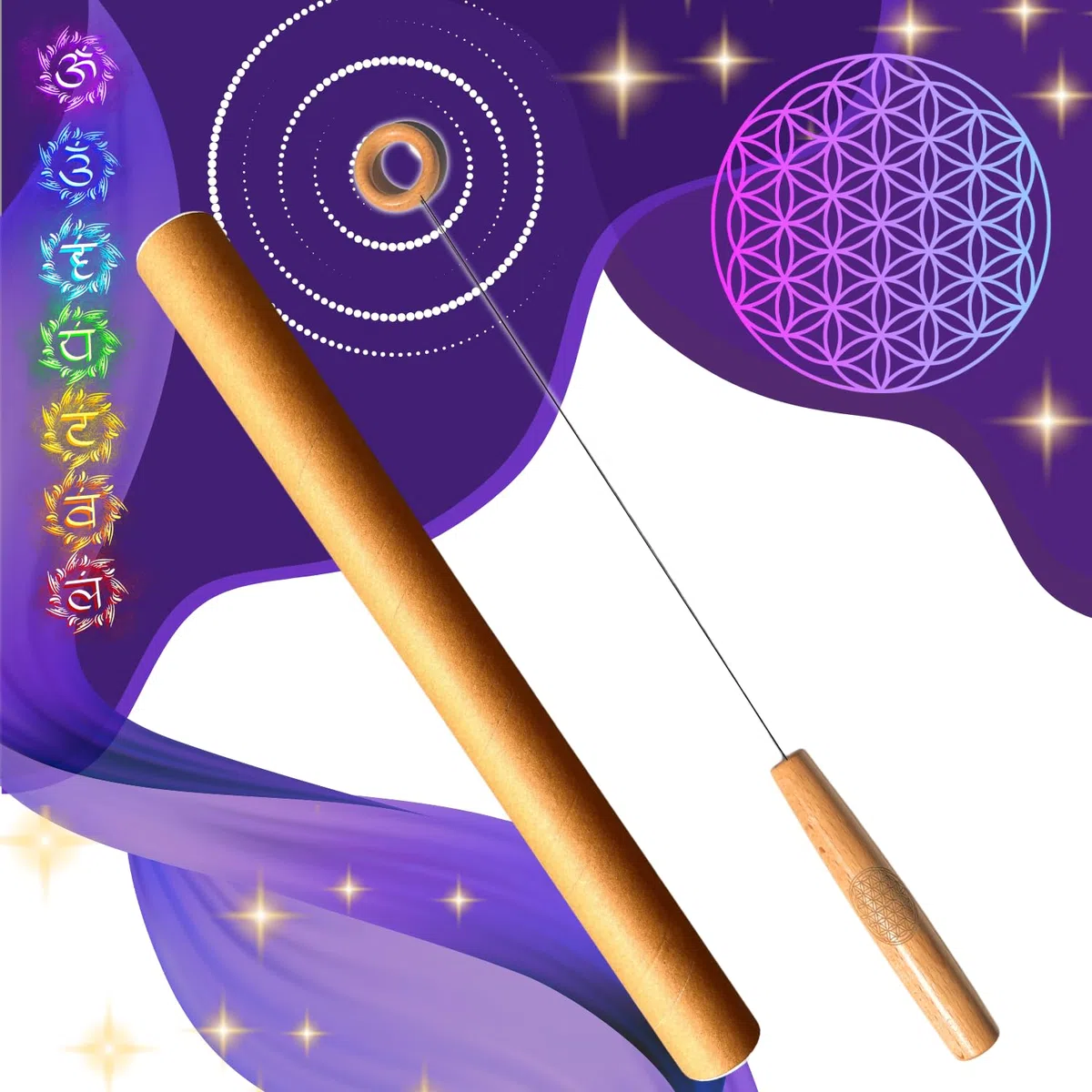 Tensor biotensor, varita de buscador profesional – varita de radiestesia – madera de haya – ligera y sensible – marca francesa [Garantía de por vida]