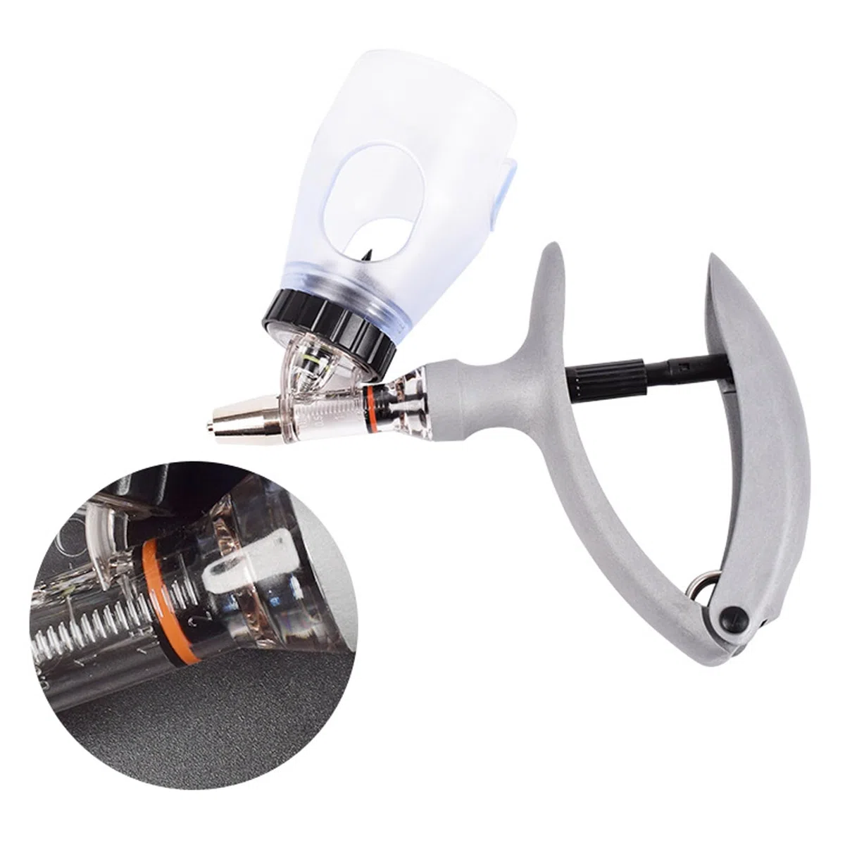 Jeringa para Ganado, Pistola de Jeringa para Ganado, Inyector de Precisión Ajustable Continuo para Ganado, Cabras, Cerdos y Vacas(Size:2ML)