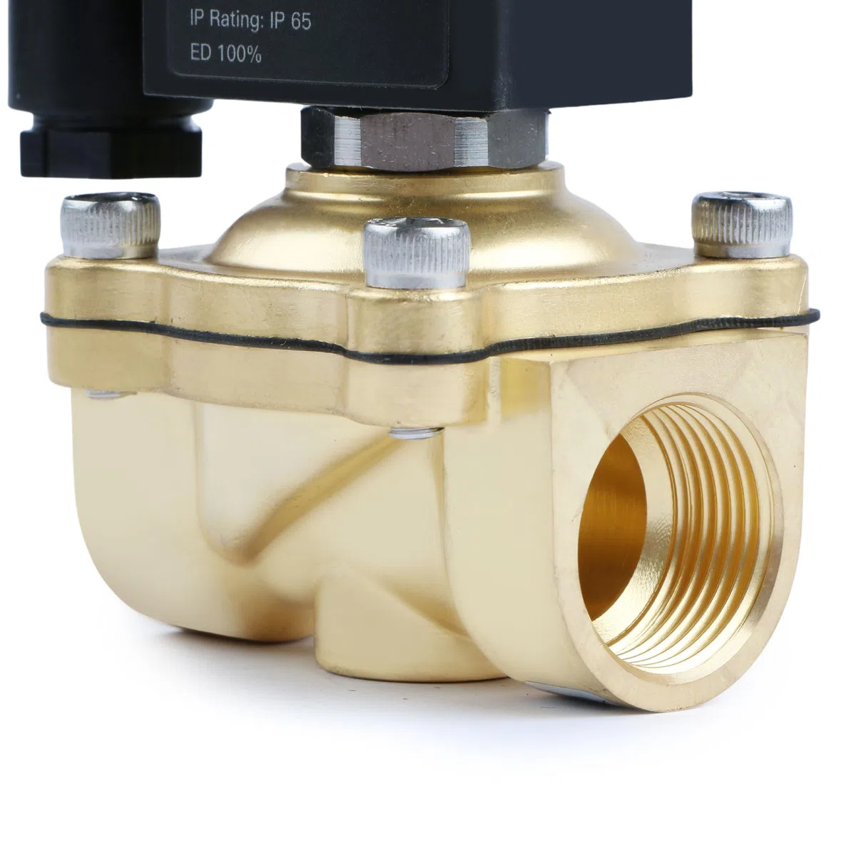 U.S. Solid Electroválvula latón G 3/4 pulgada 220 V CA normalmente cerrada NC 10 bar, válvula eléctrica para agua, aire, diésel, queroseno, gasolina