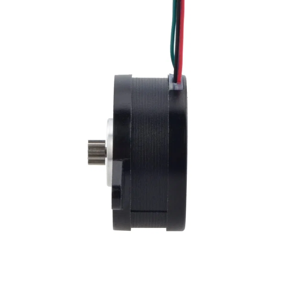 STEPPERONLINE Motor paso a paso redondo Nema 14 Pancake bipolar 0.9 deg 9 Ncm 1.0 A 36.5 x 17.5 mm 4 cables con engranaje helicoidal de 10 dientes para Voron V0.1