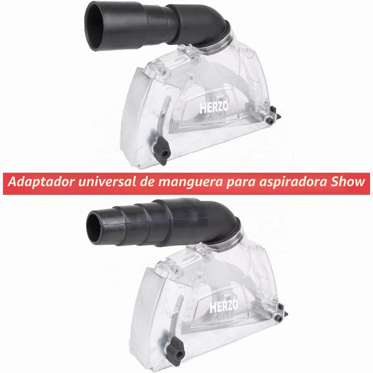 HERZO Guía de corte con racor de aspiración para cortar 115mm /125 mm