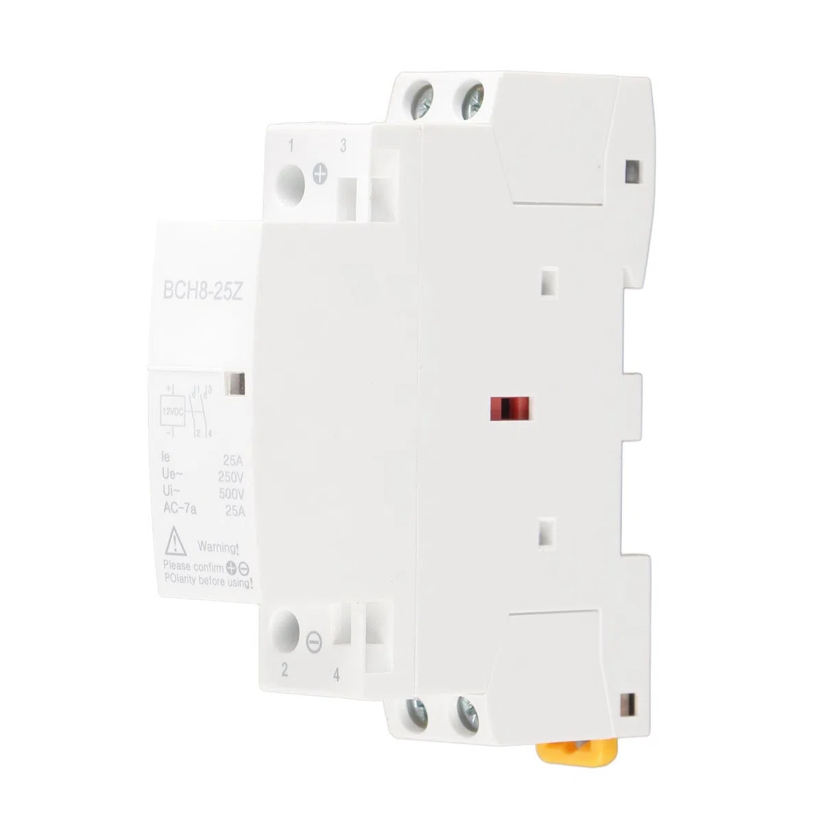 Contactor de voltaje DC, BCH8-25Z DC Interruptor de contactor modular para Smart Home Hotel Sistema de control inteligente(DC12V)