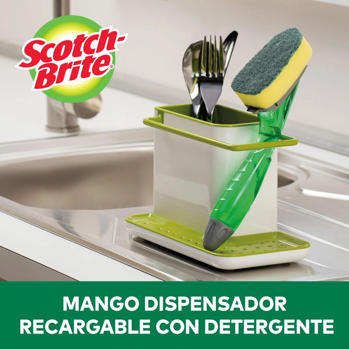 Scotch-Brite Recambios de Estropajo con Mango para tareas difíciles, 24 Unidades - para Limpiar Ollas, Sartenes y Bandejas de Horno