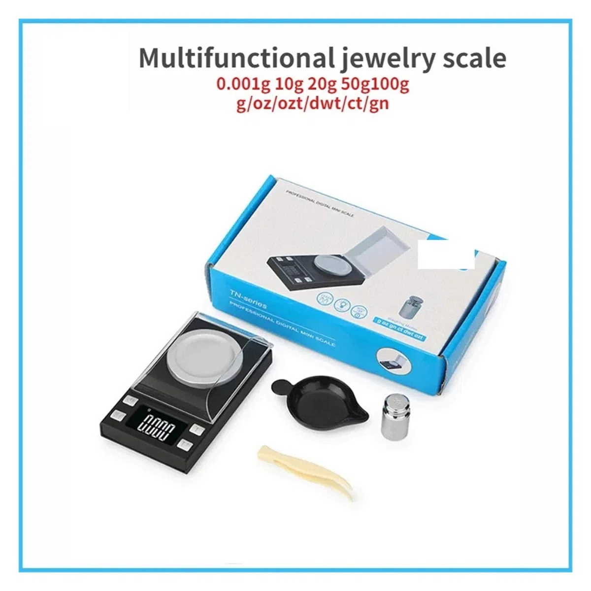 Balanzas de Portátiles, Balanzas de joyería 0.001g 10g 20g 50g 100g Mini balanza Digital electrónica de Bolsillo de precisión for balanzas de Gramos de joyería de Oro(10g 0.001g)