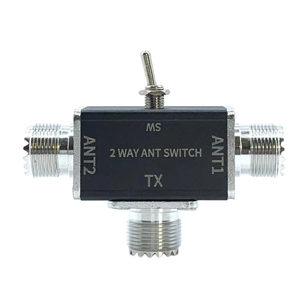 Conmutadores de Antena Coaxiales Manuales de 2 Vías, Conector de 100 W, 0-50 MHz, 1 Entrada y 2 Salidas con Protección de Apagado/A