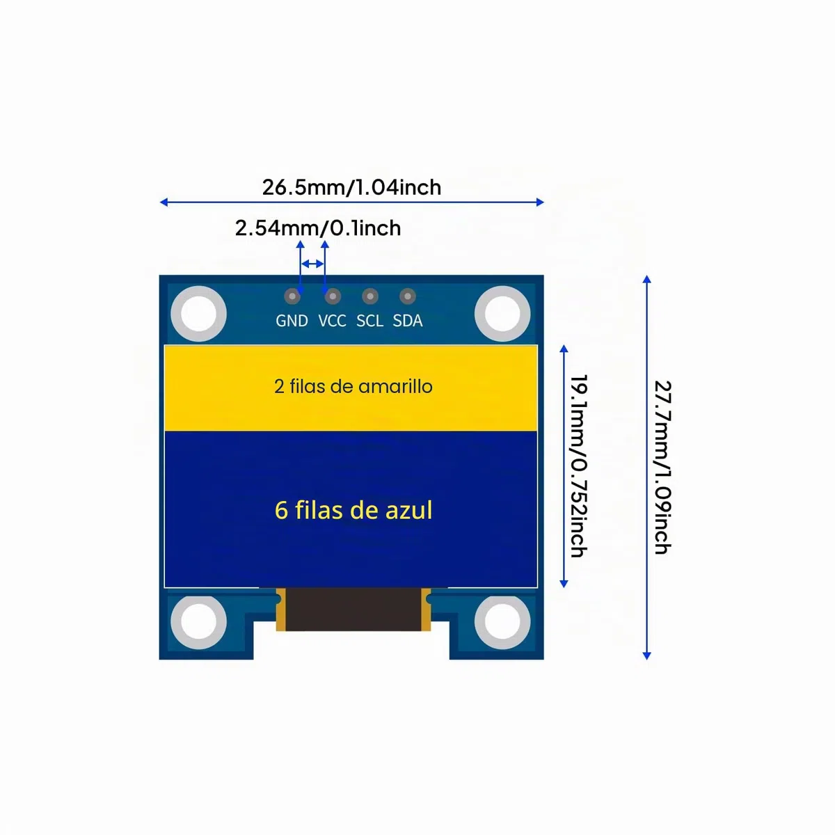 ELEGOO 6x 0,96 Pulgadas OLED Display Screen, Módulo de Pantalla de Visualización con Cable DuPont, Pantallas Compactas y Autoiluminadas Compatible con Arduino y Raspberry