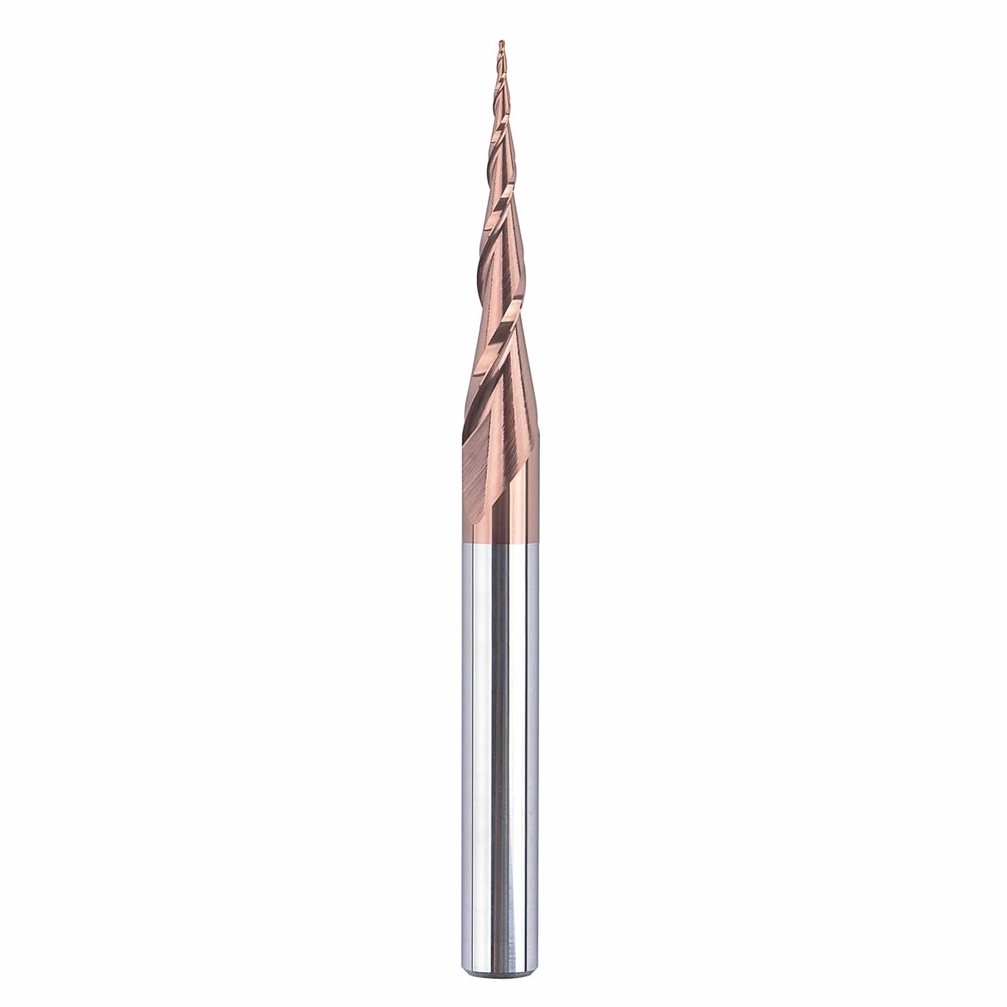 SpeTool Fresa Cónica Fresas para Madera Vástago de 6mm Radio de 0,25mm Fresa CNC Ángulo de 5,2 Grados Fresa de Carburo de Tungsteno Sólido con Recubrimiento HSi para Grabado y Talla en Madera