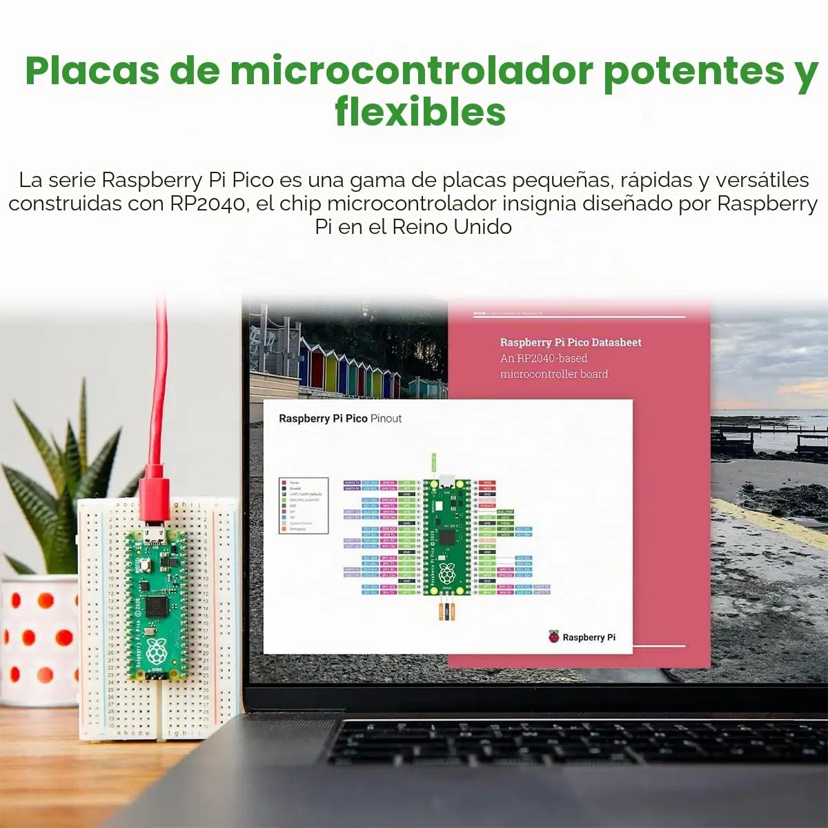 LAFVIN Kit básico para Raspberry Pi Pico, con Breadboard, 1602, Support Python, C, Java con tutorial
