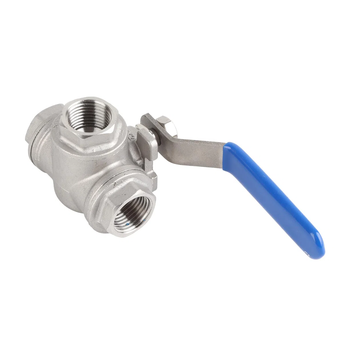 Válvula de bola de tubo de acero inoxidable SUS304 FTVOGUE de tres vías de rosca hembra DN15